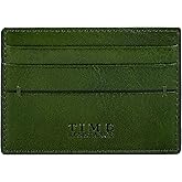 Time Resistance Credit Card Case - Leather Business Card Holder - Italian Handmade Card Organizer