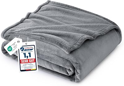 Sofá Xadrez - Suave e quente, flanela premium extra grande para sala e cama, inverno e verão, tecido agradável e respirável, XL 150x200 cm, cinzento