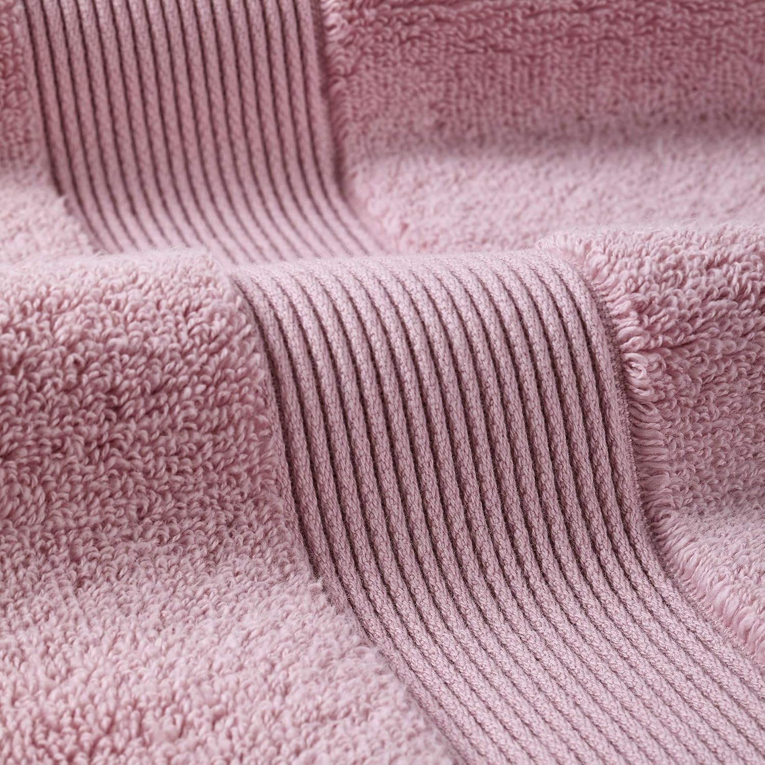 703 GSM 6 Piece Towels Set, 100% Cotton, Zero Twist, Premium Hotel & Spa Quality, Highly Absorbent, 2 Bath Towels 30” x 54”, 2 Hand Towel 16” x 28” and 2 Wash Cloth 12” x 12”. Mauve Color: Kitchen & Dining