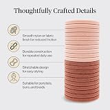 Kitsch Blush Hair Ties 20 Pcs No Damage Nylon Elastic Bands for Women view 4