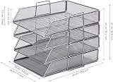 EXERZ Mesh Paper Sorter 4 Pack Desk Organizer A4 File Holder view 2