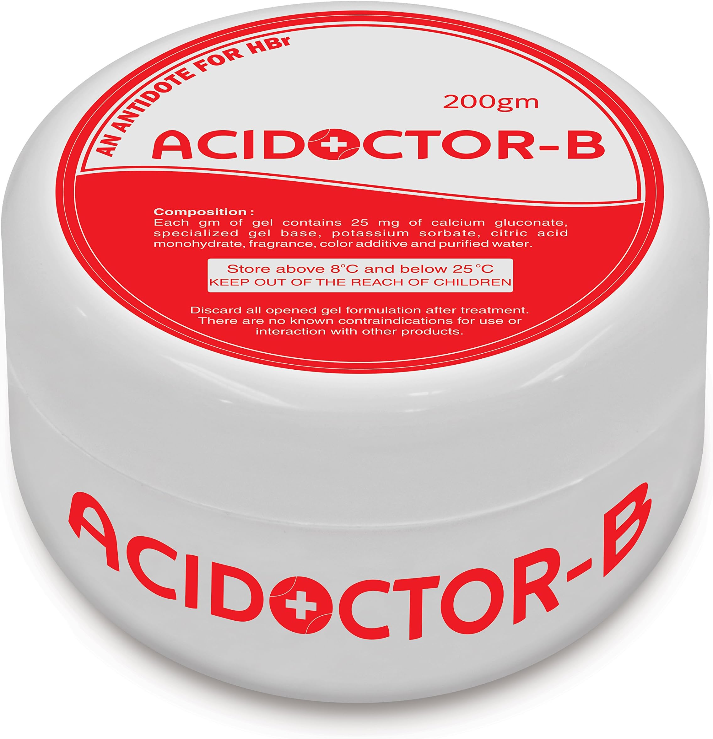 ACIDOCTOR B - ANTIDOTE FOR HDYDROBROMIC ACID SKIN BURN (First Aid for Chemical Burn and Chemical Spill)