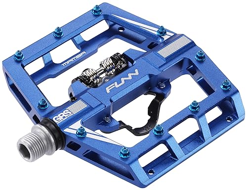 Funn Mamba MTB Clipless Pedals, Single Sided Clip Mountain Bike Pedals,  Compatible with SPD Cleats, 9/16-Inch CrMo Axle Bicycle Pedals for