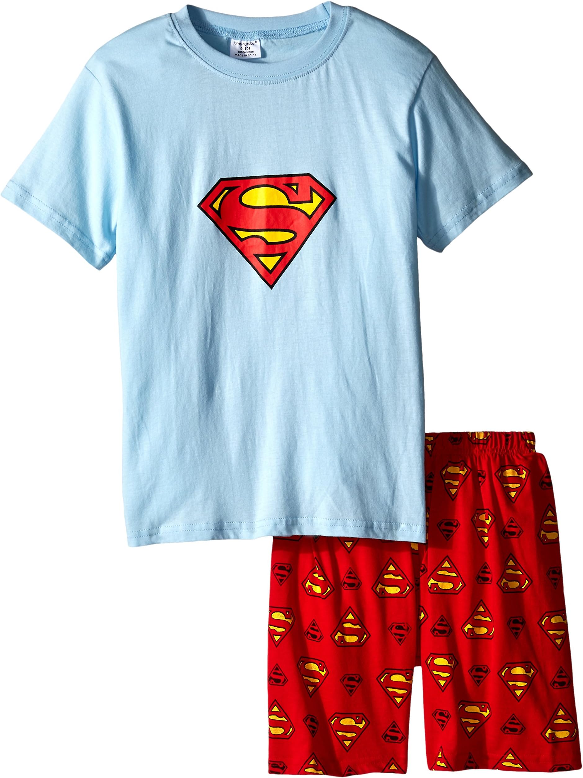 Boys Pajamas Sets, 100 Cotton Kids Sleepwear, Big S Kids Pjs Short Size 8 month to 12 Years, Blue