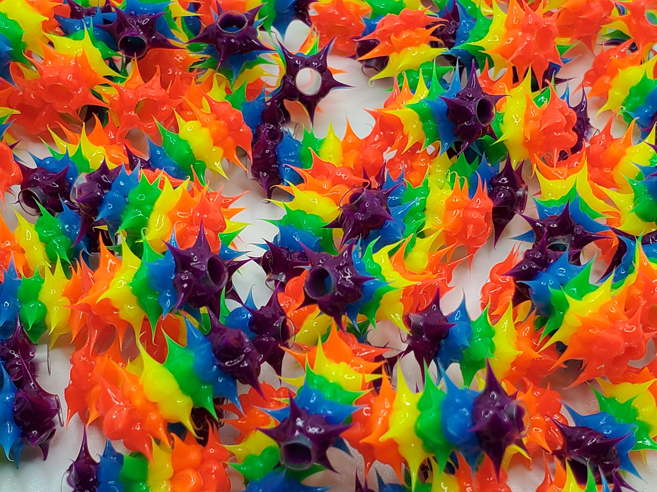 Rubber Spike Ball Earrings Rainbow Spike Earrings 15mm Rainbow
