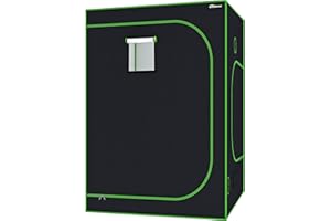 Groworld Grow Tent, 60''x60''x80'' Greenhouse Grow Tent High Reflective 600D Mylar Hydroponic Grow Tent with Observation Windows and Removable Floor Tray for Indoor Plant Growing (from Texas)