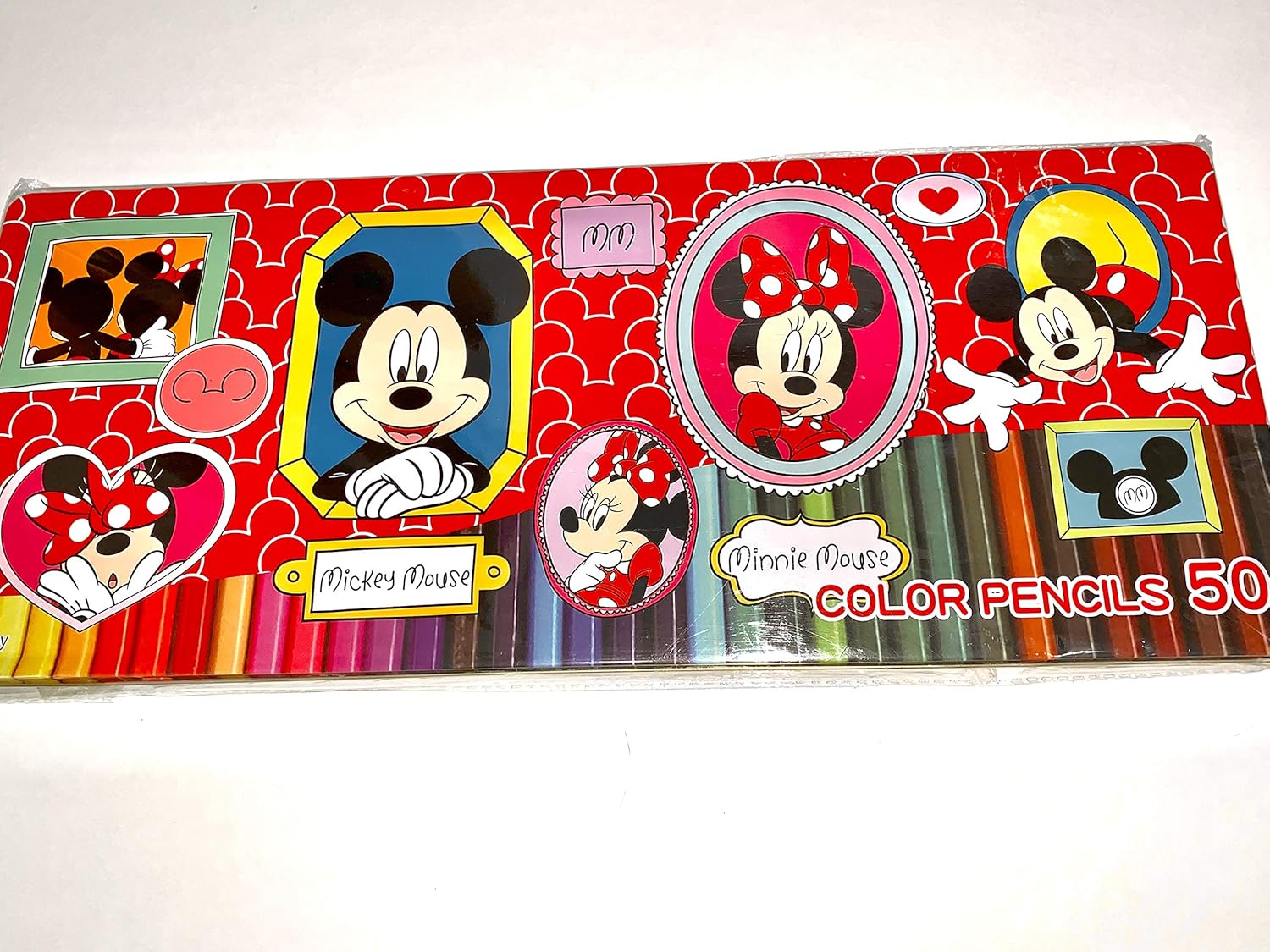 Amazon ディズニーキャラクターミッキー ミニー色鉛筆彩豊かな50色 色鉛筆 文房具 オフィス用品