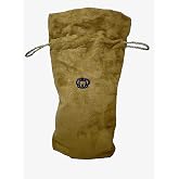 Crown Royal Extra Large Bag with Gold Drawstrings Great for Storage 13"x9"x4" (Tan Suede - Reserve)
