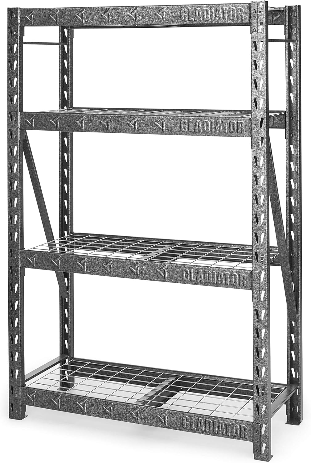 gladiator garage shoe rack on Amazon Com 48 Wide Heavy Duty Rack With Four 18 Deep Shelves Home Improvement