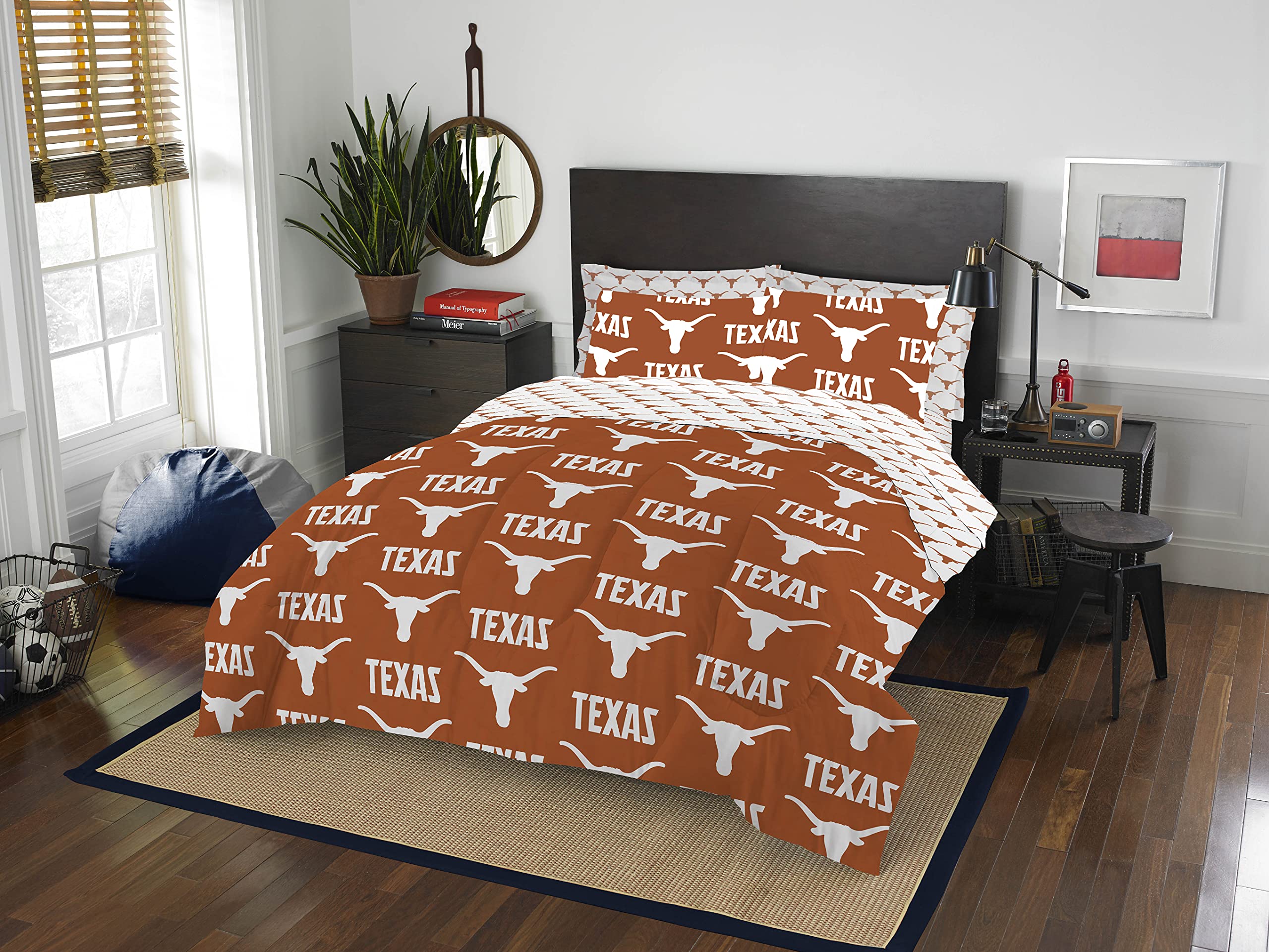 Northwest NCAA Texas Longhorns Unisex-Adult Bed in a Bag Set, Full, Rotary Image