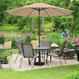Yaheetech Garden Parasol Umbrella 3M Patio Table Umbrella Tan view 3