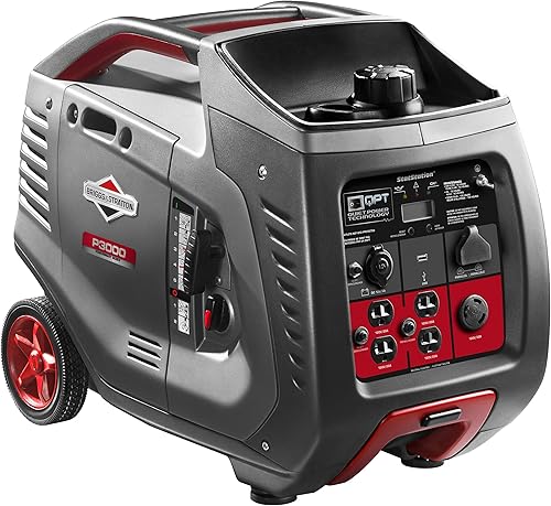 Briggs & Stratton P3000 Power Smart Series Inverter Generator with LCD Display and Quiet Power Technology