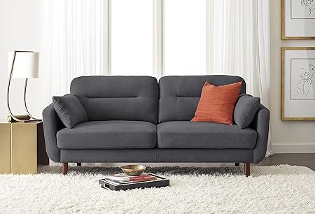 Amazon Com Serta Sierra Collection 61 Loveseat In Slate Gray