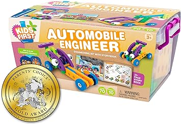 Thames Kosmos 567006 Kids First Automobile Engineering Kit Mit Geschichtenbuch 70 Teile 10 Verschiedene Modelle Zum Bauen Ab 3 Jahren Amazon De Spielzeug