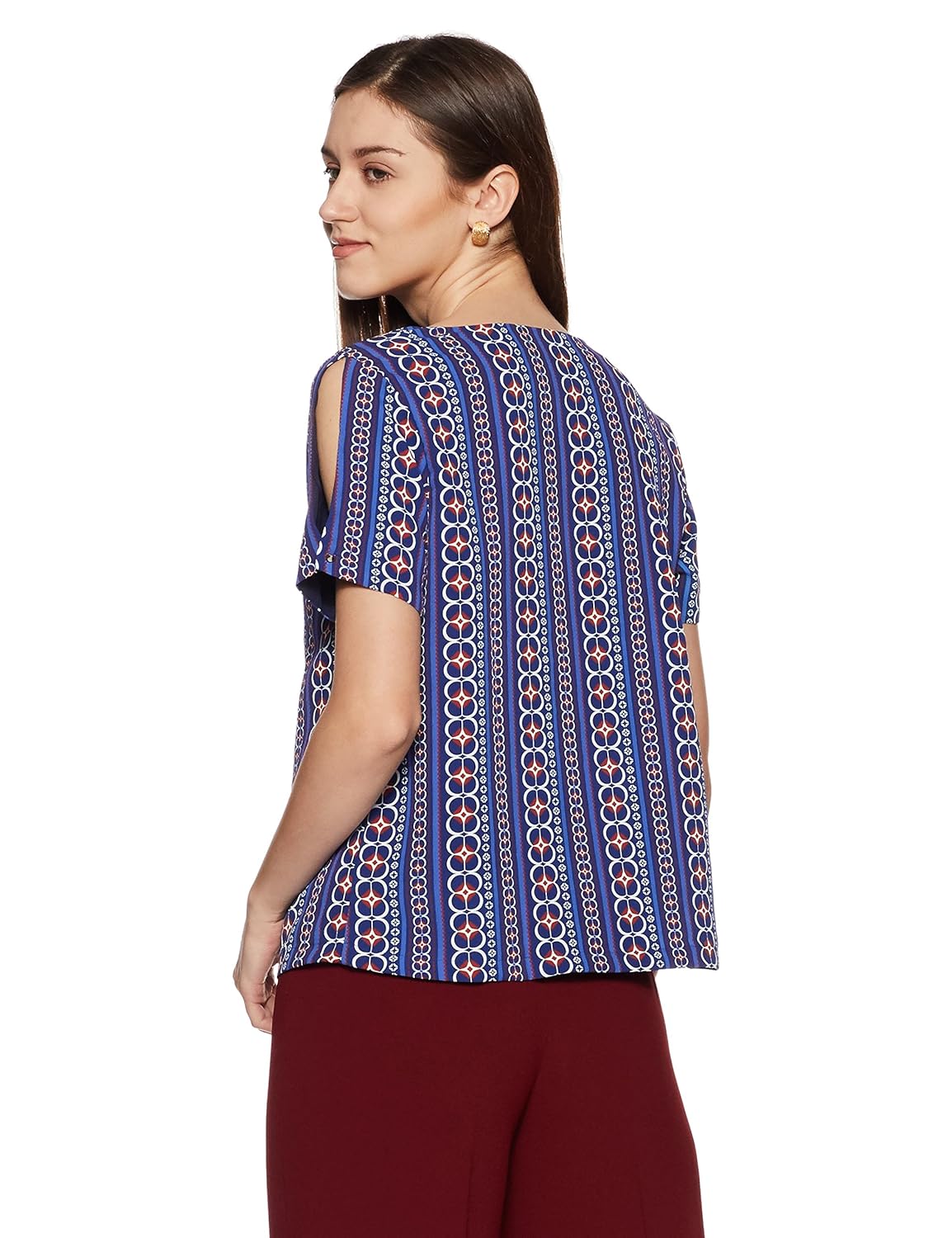 allen solly women's regular fit synthetic shirt