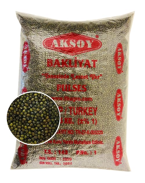 Premium Quality Mung Beans (Green Beans) 5KG | Rich in Protein, Fiber & Essential Nutrients – Perfect for Soups, Salads, Curries & Healthy Vegan Meals