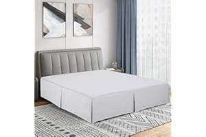 Cathay Home Double Brushed Microfiber Pleated Easy Fit Bed Skirt, Ultra Soft, Fade and Wrinkle Resistant - White, Full
