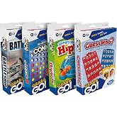 Hasbro Grab and Go! Bundle (4 Pack) | Kids Travel Board Games, Battleship, Connect 4, Guess Who?, Hungry Hungry Hippos Games, 2 Players, Gifts for Kids, Ages 7+