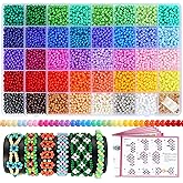 Funtopia 4mm Seed Beads for Jewelry Making, 39 Colors Uniform Small Beads for Bracelet Making Kit, 3900pcs Glass Seed Bead Kit with Instructions, Tiny Craft for DIY Art Jewelry Making