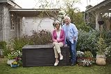 Keter Westwood 570L Outdoor Storage Box Brown Wood Effect All Weather view 7