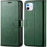 TUCCH Wallet Case for iPhone 11 (6.1") 2019, Flip Stand, Midnight Green | RFID Blocking, 3 Card Holders, Kickstand, PU Leather, Shockproof TPU Shell, Magnetic Closure, Protective Folio Cover
