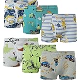 Boboking Little Boys Boxer Briefs Dinosaur Truck Shark Toddler Kids Underwear
