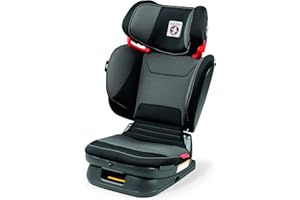 Peg Perego Viaggio Flex 120 Booster, 4D Total Adjust for Safety & Comfort, No Armrests, Compact Fold for Travel, 40-120 lbs, Made in Italy, Crystal Black (Black)