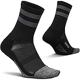Feetures Elite Light Cushion Mini Crew Sock - Sport Sock with Targeted Compression