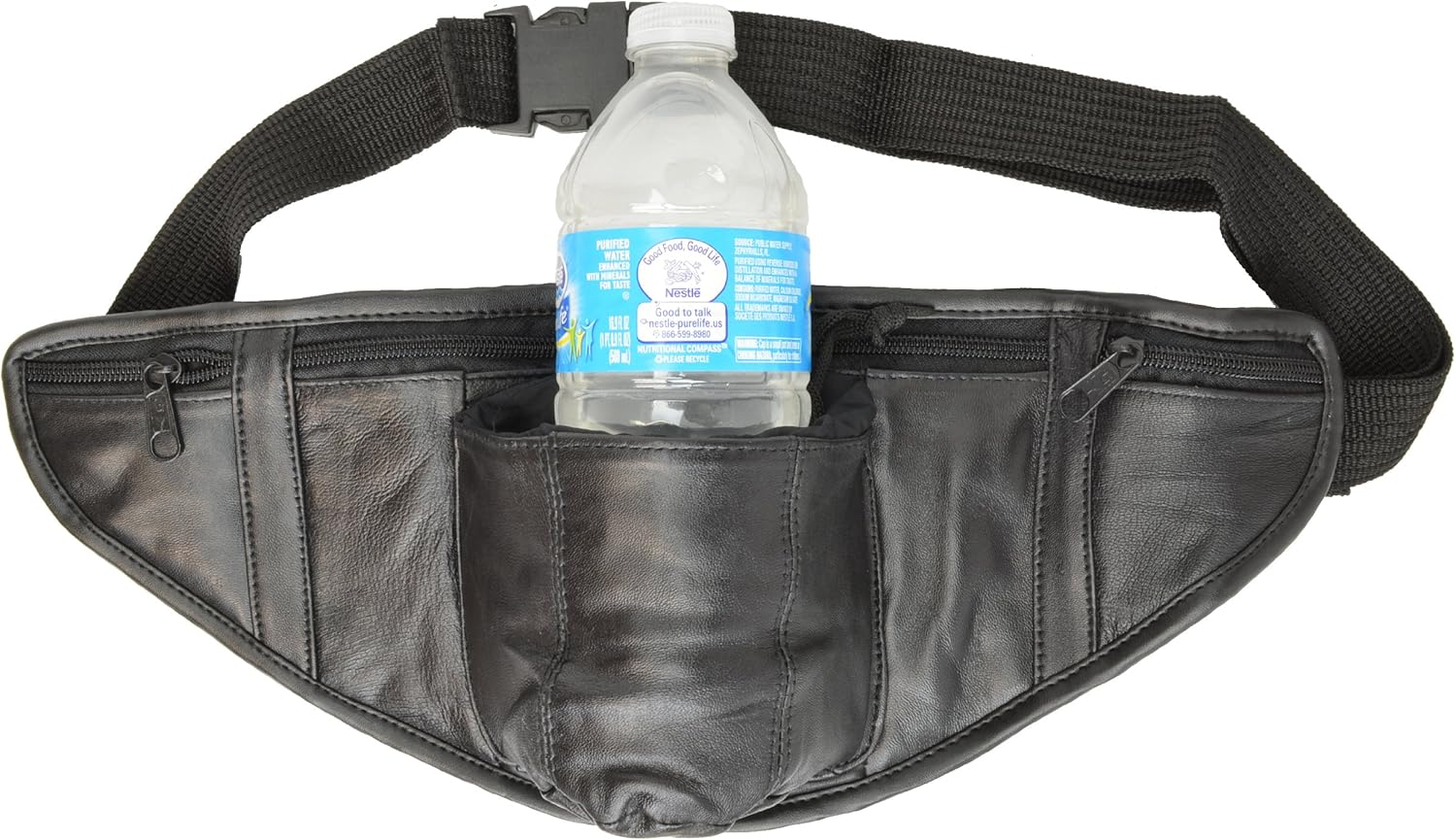 Multiple Pocket Waist bag Fanny Pack with Water Bottle Holder for