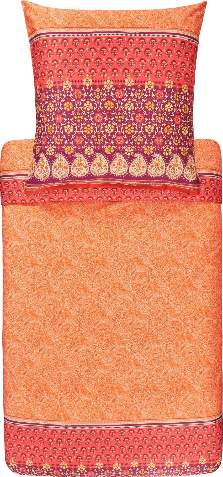 Bassetti Bed Linen, Cotton, Orange, 155 x 220 cm