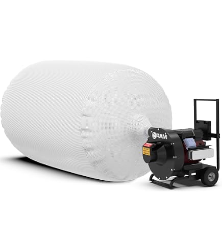 RAM Heavy Duty ECO+ Insulation Vacuum Bags – 10-Pack, 7' X 4', Holds 88 Cubic Feet / 400 Lbs, 2.4 Fabric Strength, Low Dust