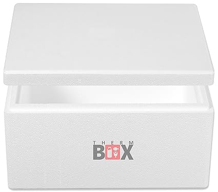 THERM BOX Styroporbox 12W | Innen: 34x23x15cm | Wand:3,0cm | Volumen: 12,1L | Isolierbox Thermobox Kühlbox Warmhaltebox