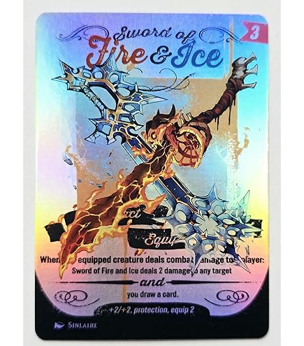 Amazon.com: Poster Style Sword of Fire and Ice #01 Foil