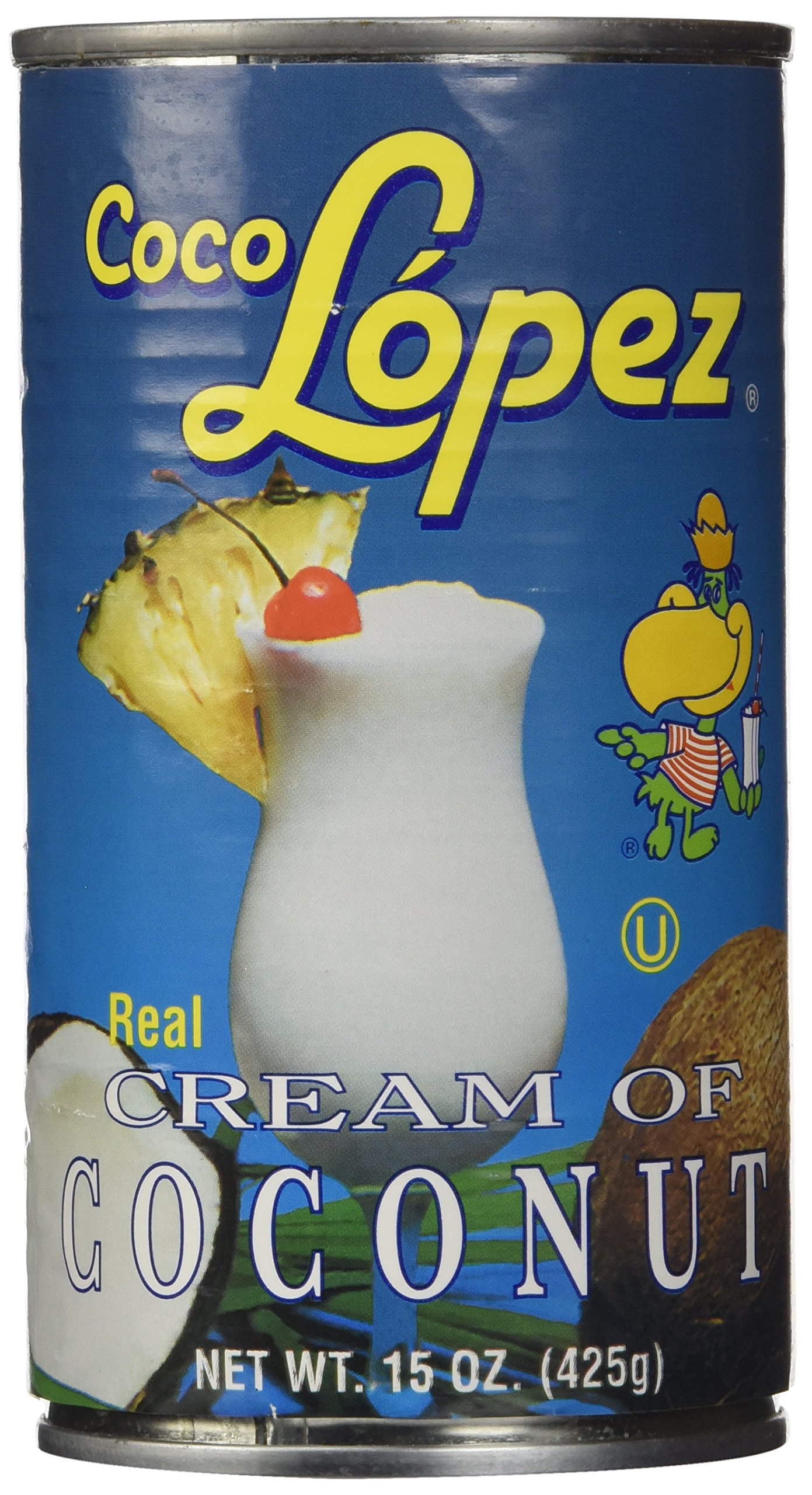 Coco Lopez Real Cream of Coconut 15 Ounce Can Original Fresh