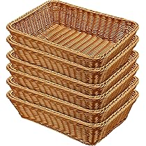 Cheers.US Natural Wicker Rattan Fruit Basket Bread Basket Tray Storage Basket Willow Woven Fruit Basket Bread Serving Basket, Oval Shallow Basket