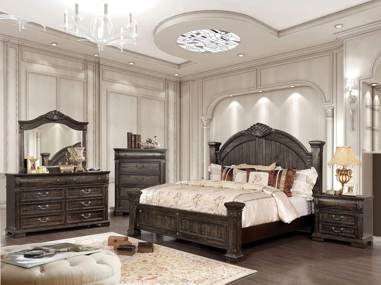 Amazon Com Esofastore 4pc California King Size Bed Poster