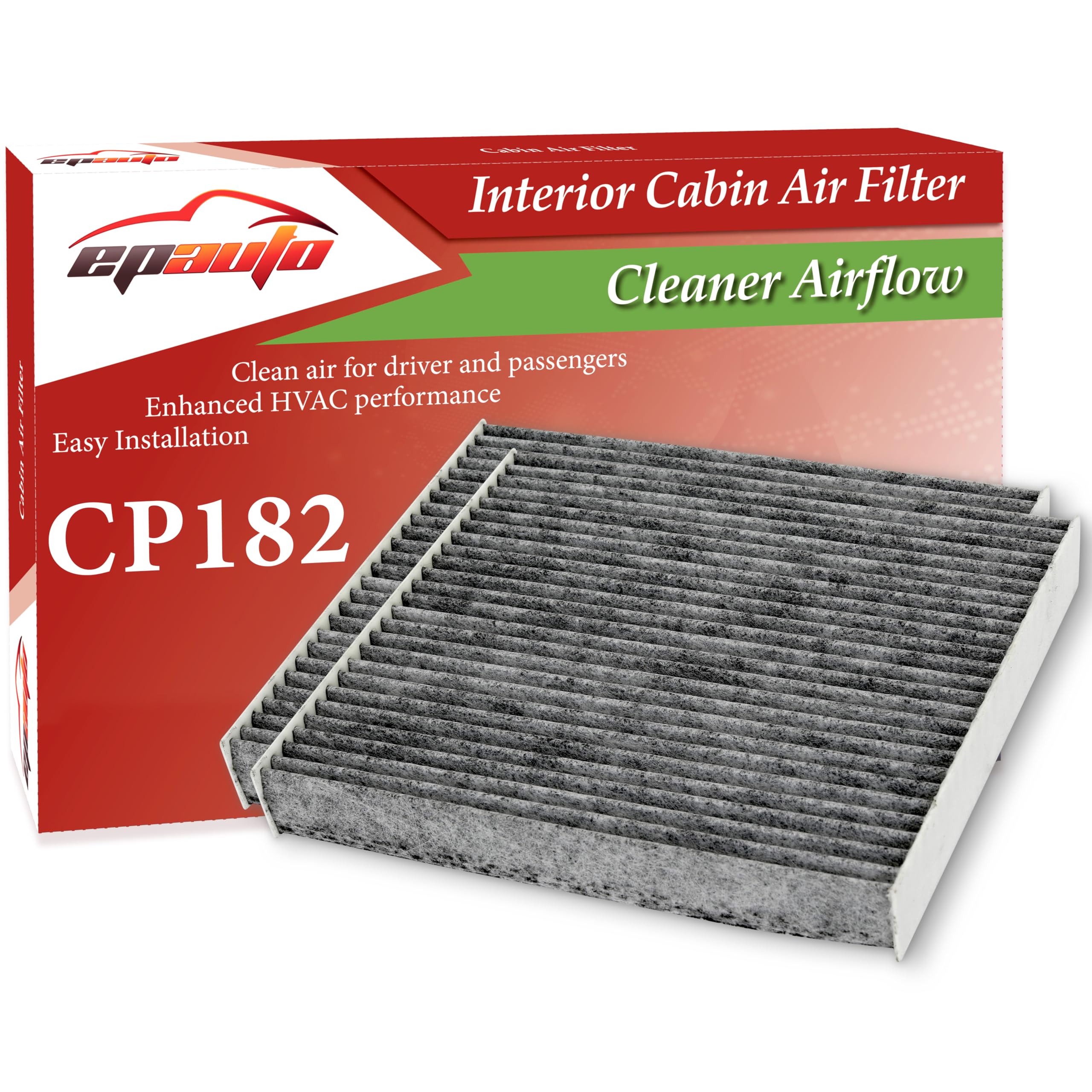 Photo 1 of [2-Pack] EPAuto CP182 (CF11182) Cabin Air Filter Replacement for Honda Accord, Civic, CR-V, Fit, HR-V, Insight, Odyssey, Pilot, CR-Z, Clarity;Acura Integra,MDX,RDX,TLX - Fits Select Models 2009-2025