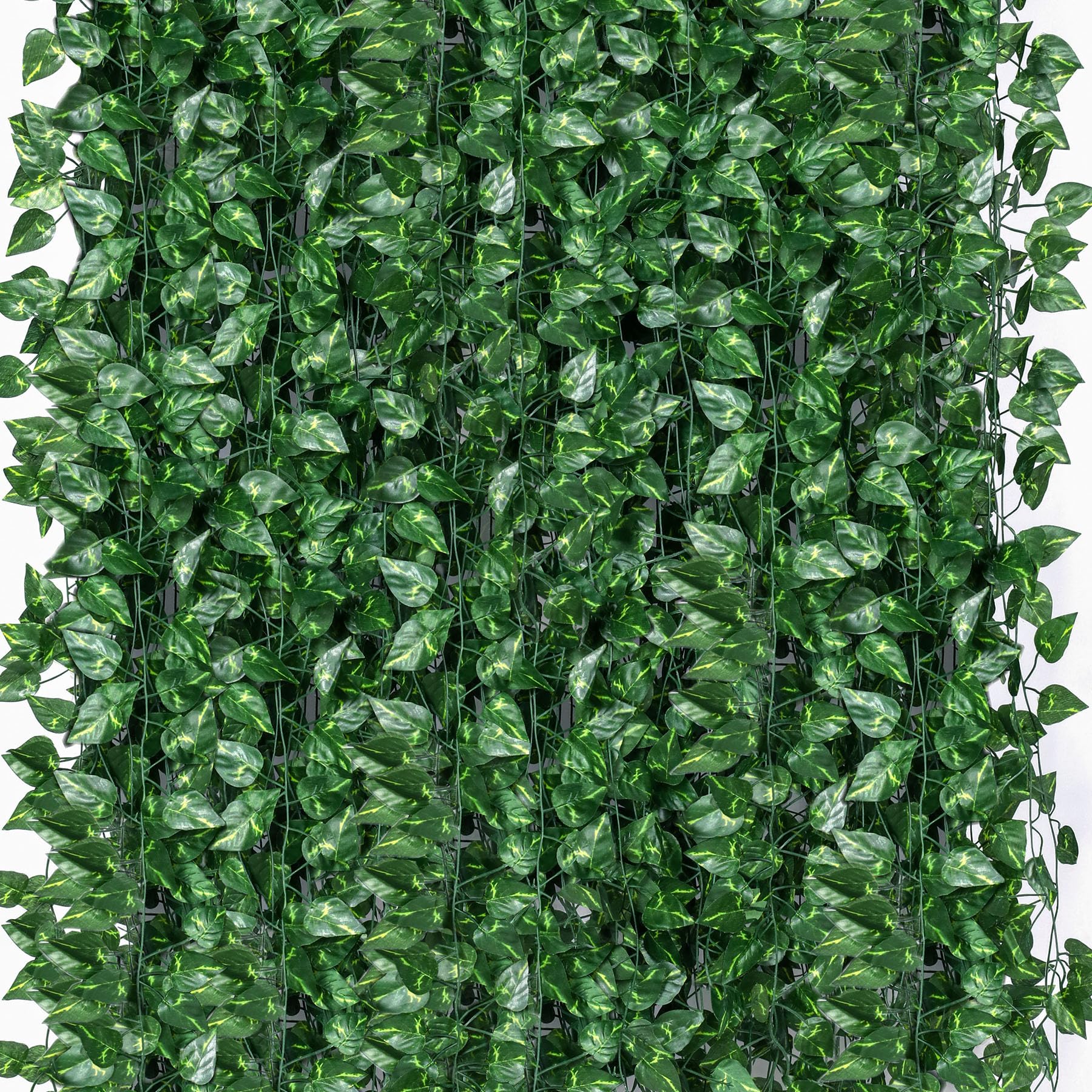 ZYIGYI 300 Pack 2200 Feet Fake Greenery Hanging Garland, Artificial Ivy Leaf Plants, Vine Leaves, Flowers Foliage for Bedroom Garden Wall Decor