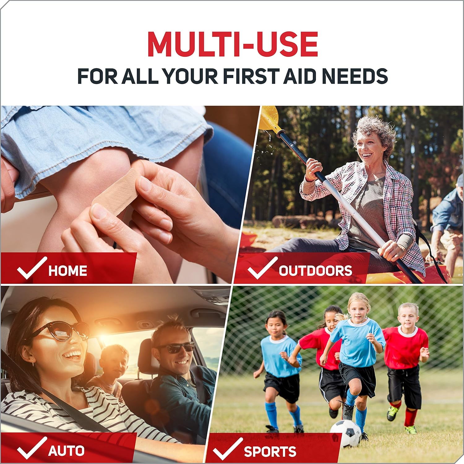 Care Science First Aid Kit All Purpose, 200 Pieces | Professional Use for Travel, Work, School, Home, Car, Survival, Camping, Hiking, and More: Health & Personal Care