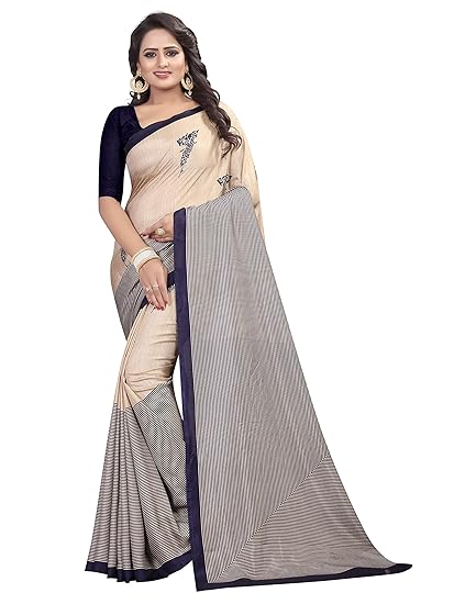 Winza Designer Womens kalamkari bhagalpuri Saree With Blouse (MOHINI)