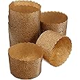 Regency Wraps EuroBake Panettone Molds, Stand Alone Greaseproof Baking Cups, for Cupcakes, Muffins and Mini Cakes Pack of 24, Standard, Brown