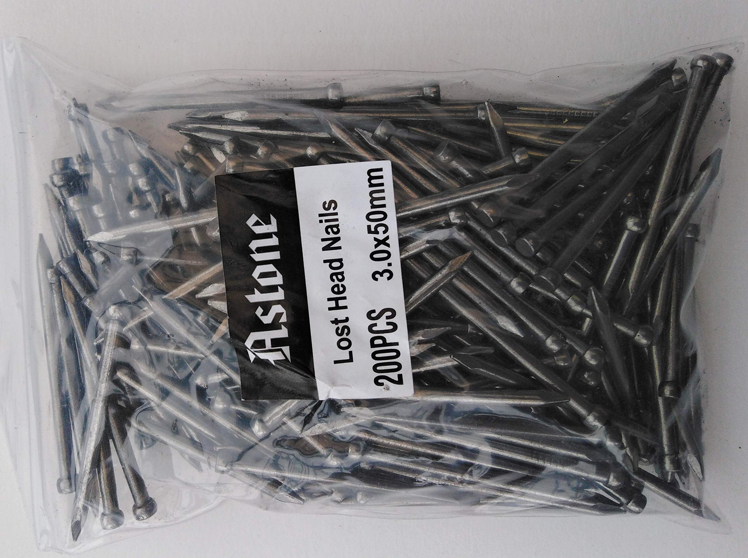 Astone Lost Head Steel Nails Postal Packs (200, 50mm)