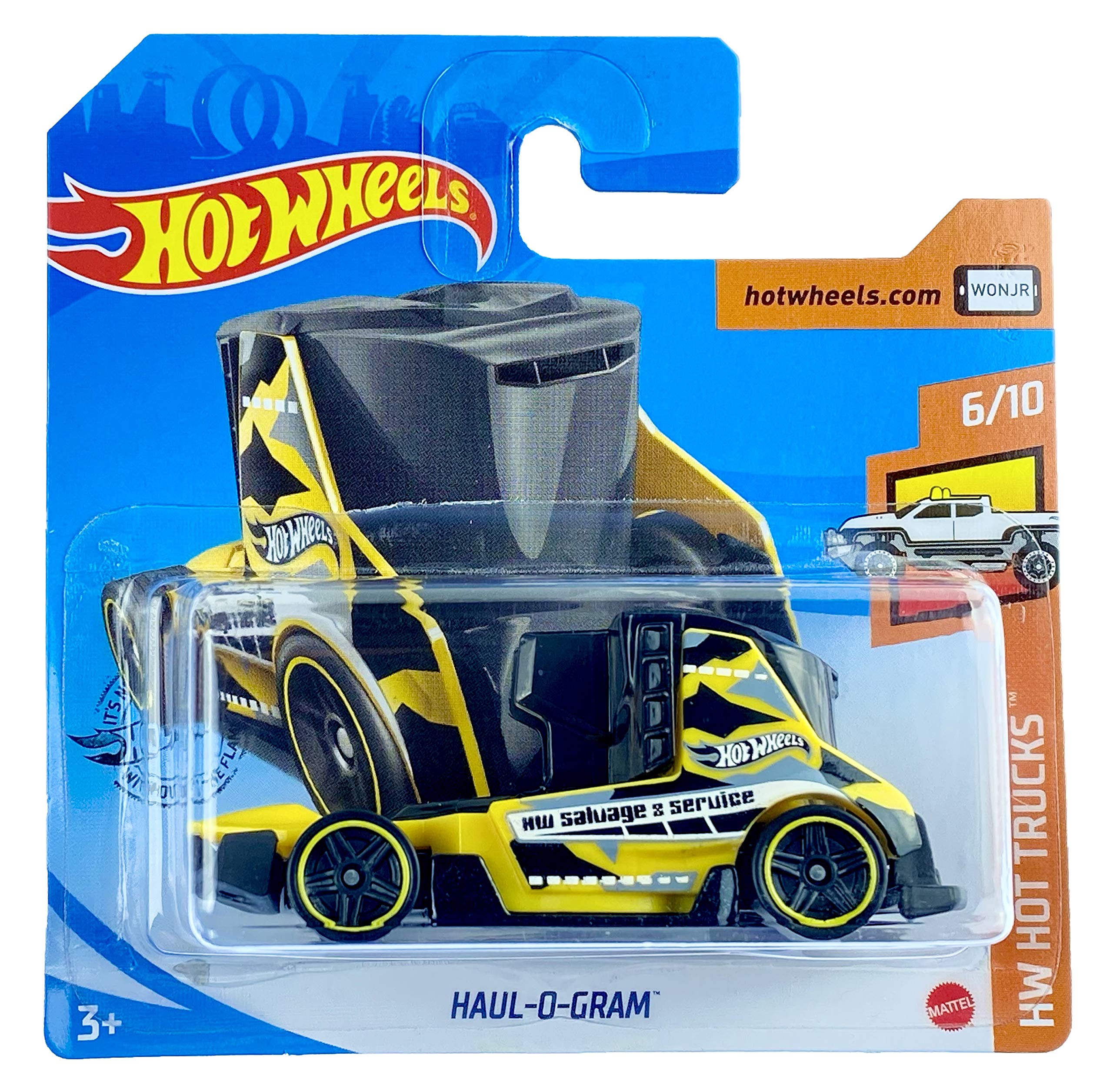 Hot Wheels Haul-O-Gram (Black & Yellow) 6/10 HW Hot Trucks 2020 - 238/250 (Short Card) GHC38