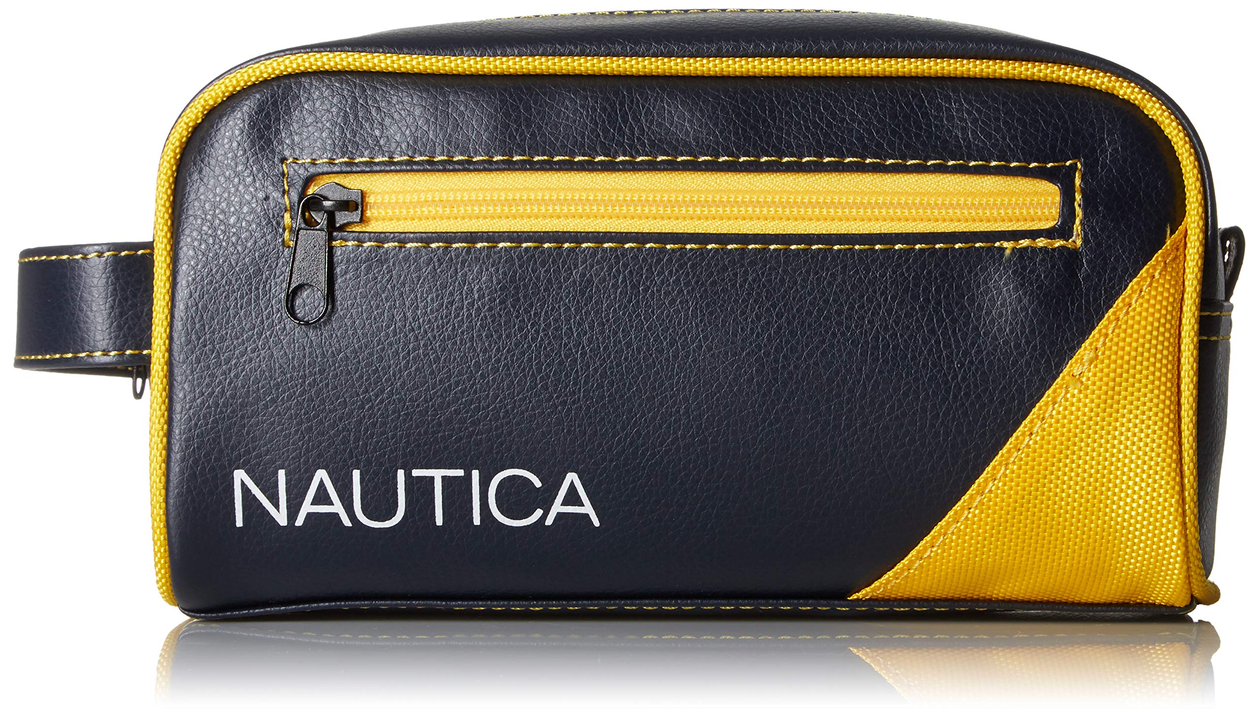 Nautica Men's Top Zip Travel Kit Toiletry Bag Organizer