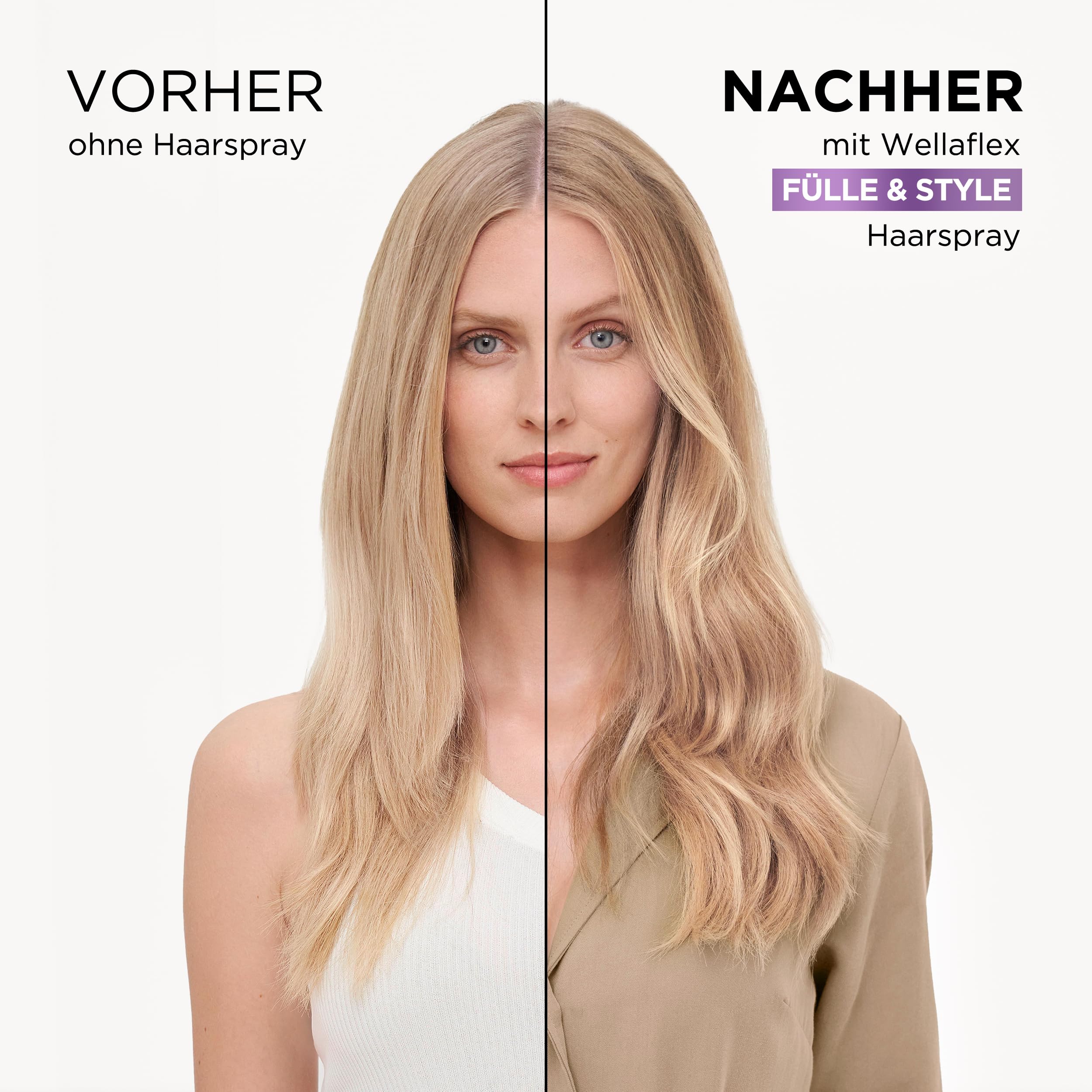 Wellaflex Fülle & Style Haarspray für Frauen | Bis zu 48 Std. ultra starker Halt | Für volles, voluminöses Haar| Sanft zur Kopfhaut, dermatologisch getestet | Vegane Formel | Haltegrad 5 | 250ml 3
