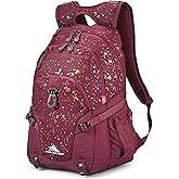 High Sierra Loop Backpack, Travel, or Work Bookbag with tablet sleeve, One Size, Copper Splatter/Maroon