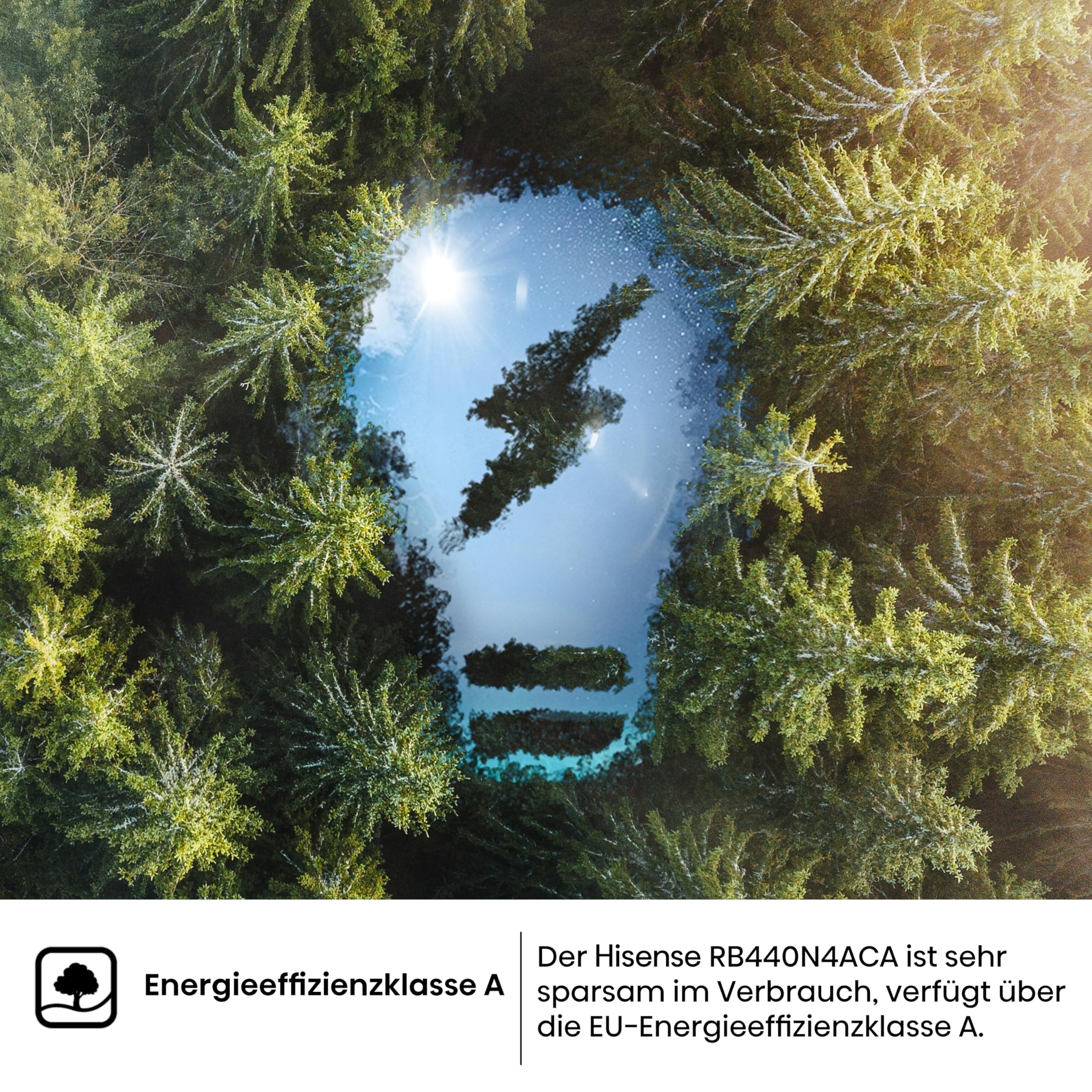 Hisense RB440N4ACA Kühl-Gefrier-Kombination/Höhe 201 cm/Kühlen 178 L/Gefrieren 98 L/LED Beleuchtung, Edelstahl 8