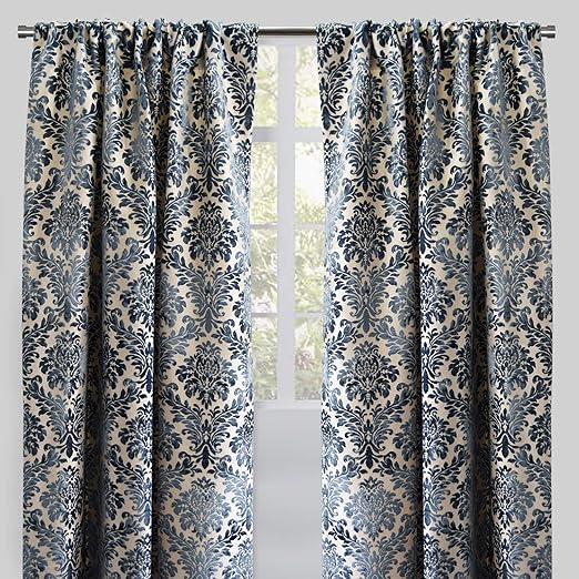 Amazon Com Rodeo Home Georgina Velvet Curtain Panels Rod Pocket