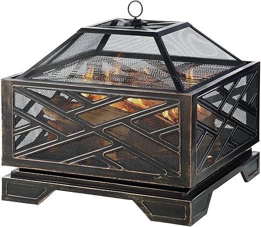 Pleasant Hearth Martin Extra Deep Wood Burning Fire Pit 26 Inch