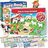 Montessori Busy Book for Toddlers 3-5 - Preassembled Preschool Workbook, Toddler Busy Book - Montessori Toys for 3 Year Old,
